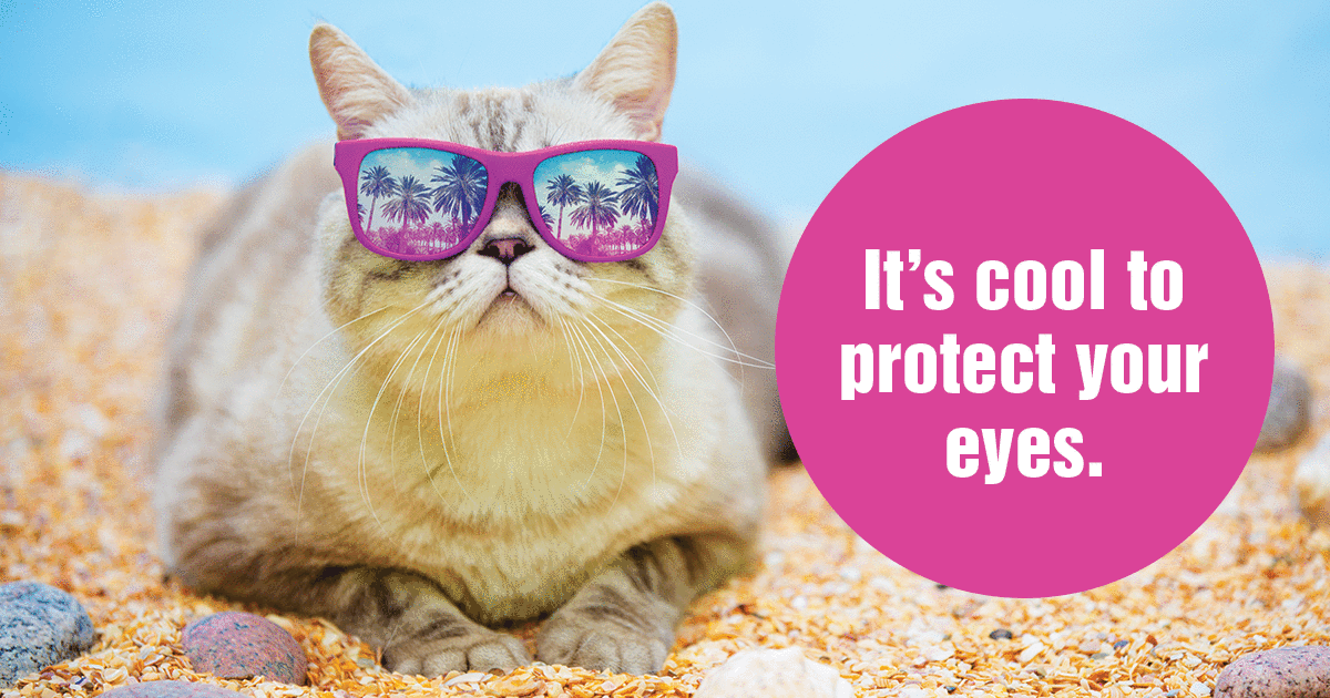 It's cool to protect your eyes.