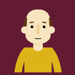  A balding man